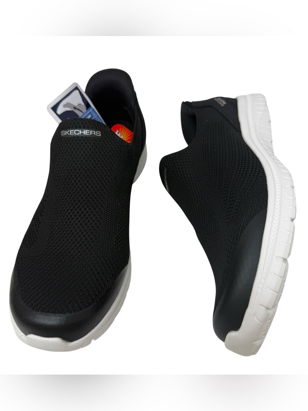 Skechers Women’s Size 9 Wide Hands Free Slip Ins Swift Fit Black Sneakers NWT